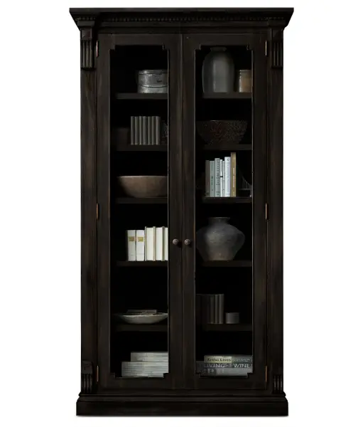 Витрина двухдверная стеклянная Сент-Джеймс блэк