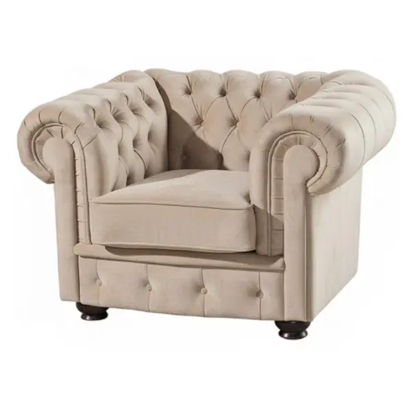 Кресло бежевое Честерфилд