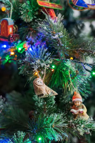 Сова подвесная Рождество в сказочном лесу