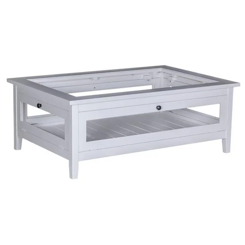 Столик журнальный Брюгге со стеклянной столешницей 120x80x45