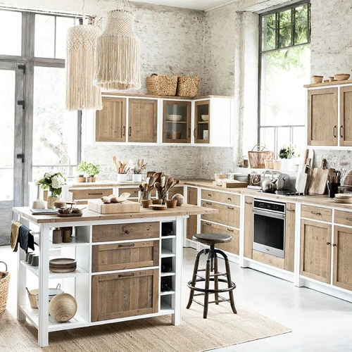 Кухонная тумба с 2 дверцами и 2 ящиками Дерево с историей