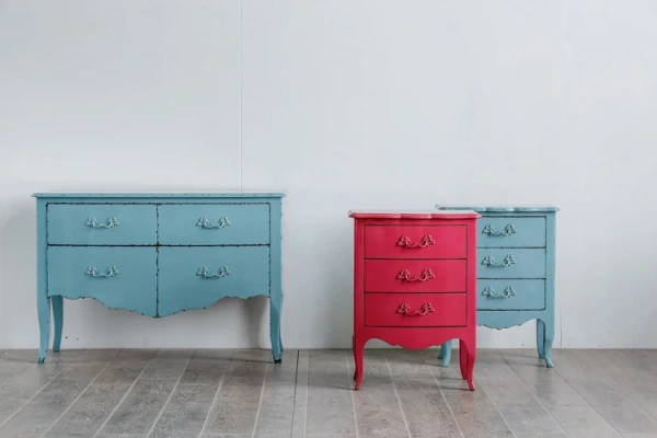 Комод голубой с выдвижными ящиками Флоранс